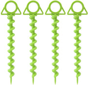 Haringhe a stantuffo per tende da campeggio 25 cm - 4 pezzi - Resistente ai venti - In plastica - Tentharinghe - Grondschroeven per tende grandi - Puntaspilli per terra