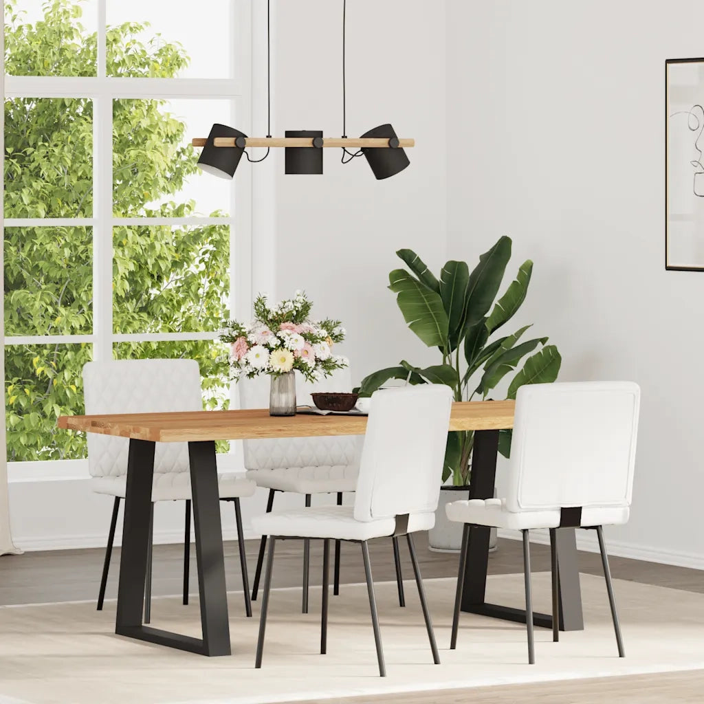 vidaXL Sedie da Pranzo 4 pz Bianche in Similpelle