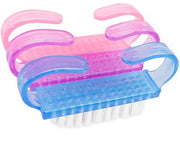 Set di borsette per unghie da 3 pezzi - Accessori da viaggio - Setole in nylon - Manici con effetto cristallo - Adatti per unghie dei piedi/unghie dei pollici - Borsette per unghie igieniche - Borsette per unghie