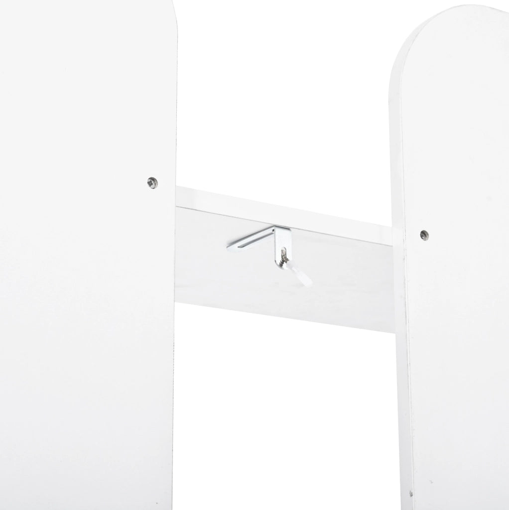 Libreria a 5 ripiani 135x25x160 cm in pannello truciolare bianco