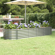Letto Giardino Acciaio Zincato 224x80x36cm Argento 318922