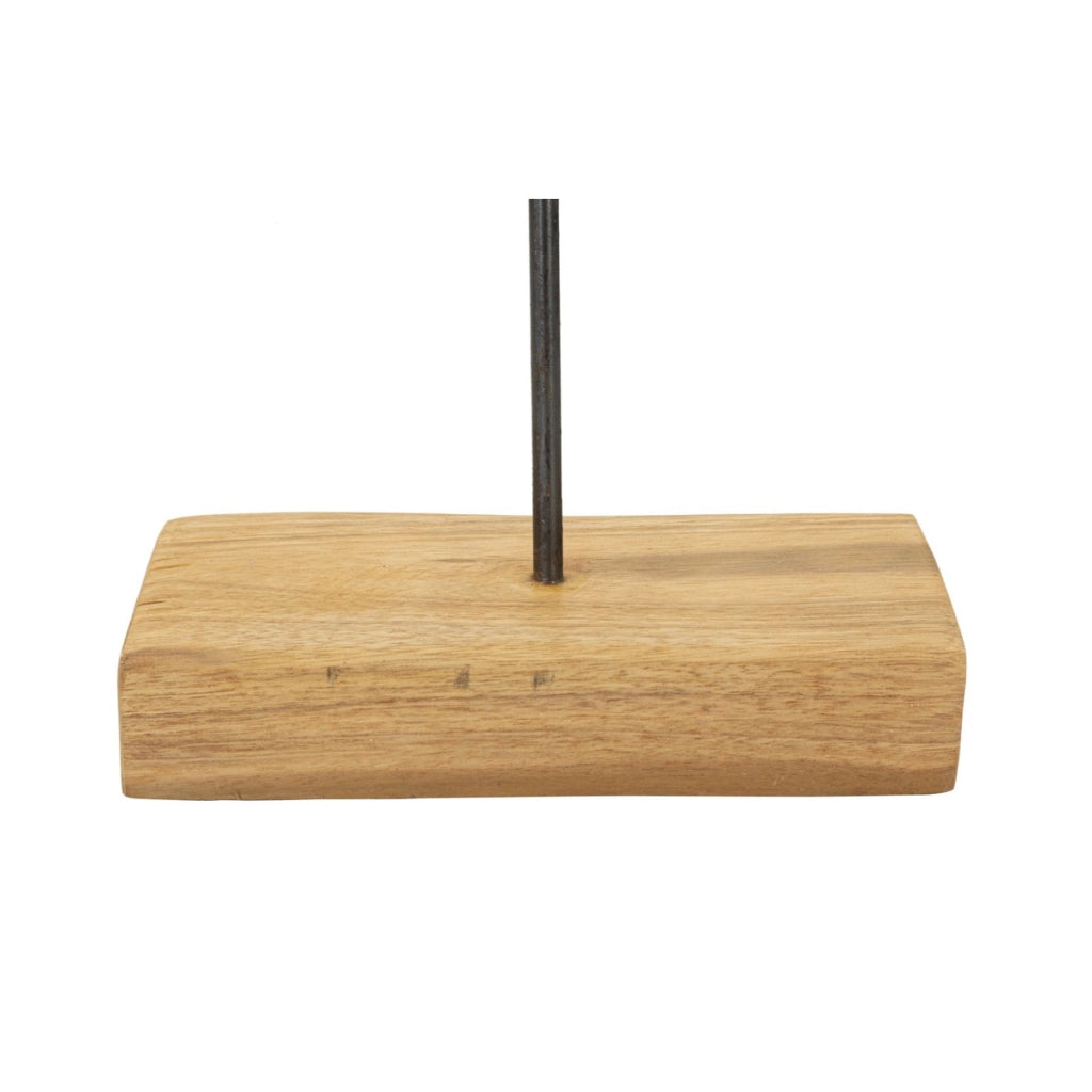 Scultura Cerchi 36, Marrone, Legno, 35x10x58 cm