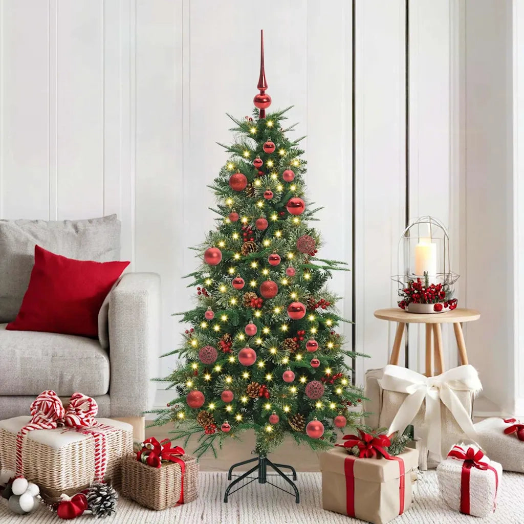 Albero di Natale Artificiale con Rami Pieghevoli Verde 150 cm