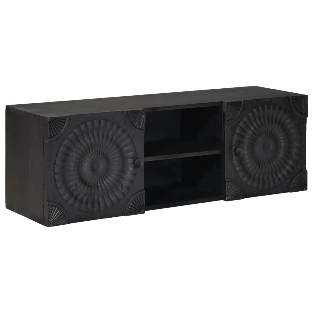 Mobile TV con lo scaffale con porta Nero 105 x 30 x 35 cm