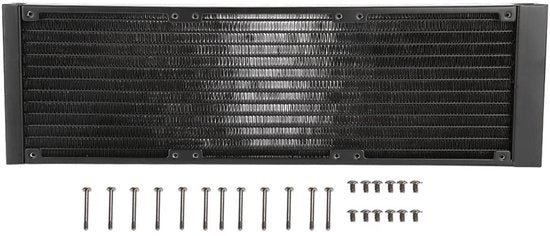 Raffreddatore PC 360 mm - 12 tubi - Installazione semplice - Alluminio - G1/4 - Raffreddamento acqua