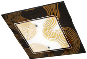 Plafoniera quadrata Morena 2xE27 nera oro Candellux