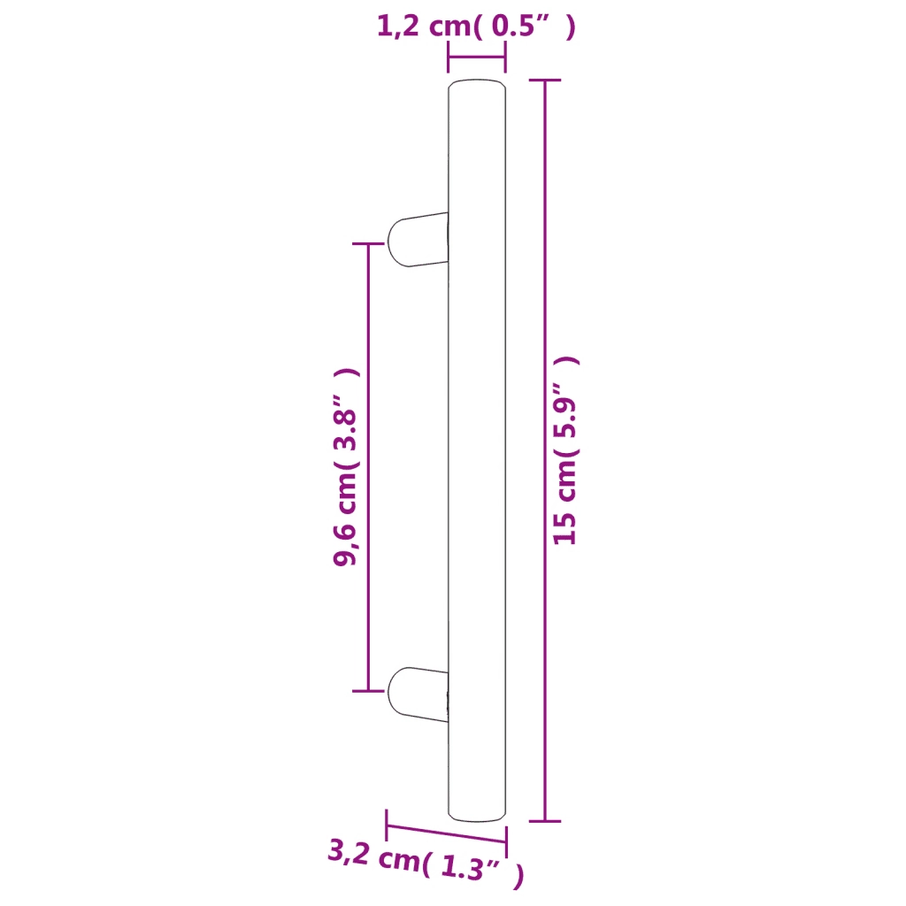 Maniglie per Mobili 20 pz Argento 96mm in Acciaio Inox CFW3362408