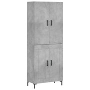 Credenza | Madia | Buffet da pranzo | Armadio da pranzo Grigio Cemento 69,5x34x180 cm in Legno Multistrato