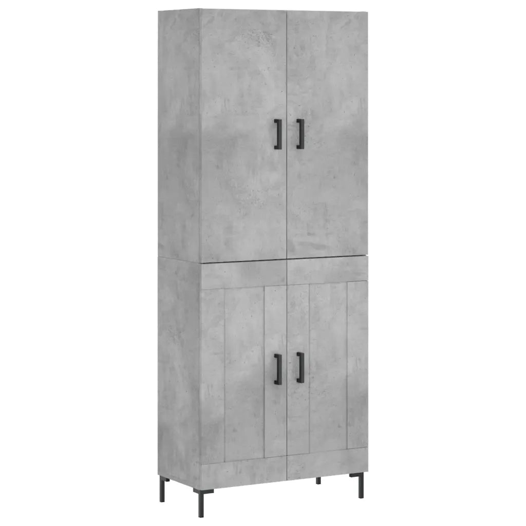 Credenza | Madia | Buffet da pranzo | Armadio da pranzo Grigio Cemento 69,5x34x180 cm in Legno Multistrato