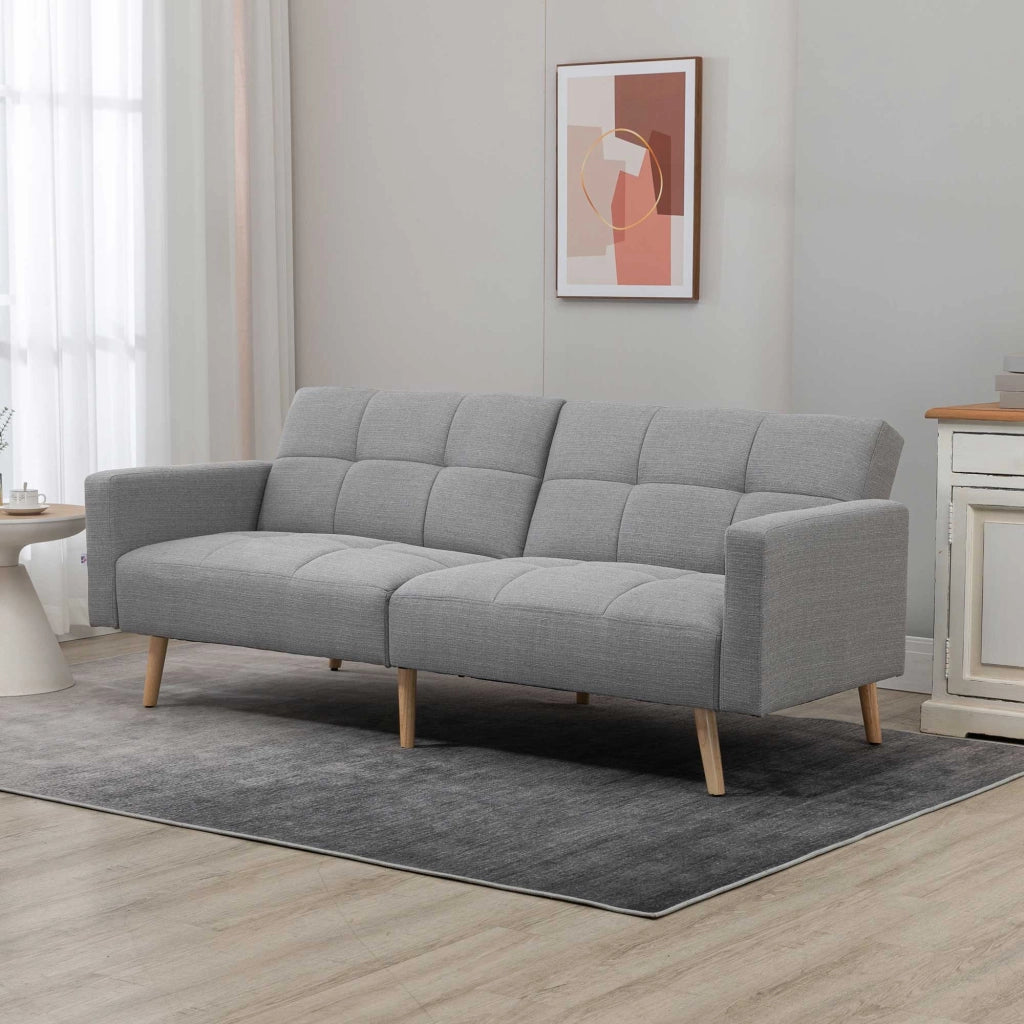 Divano letto 2 posti ¨C zephmum ¨C Grigio tessuto 205x88 cm