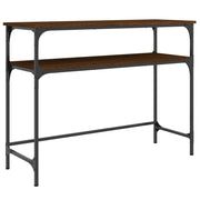 Tavolo Consolle | Tavolo d'Ingresso Rovere Marrone 100x35,5x75 cm Legno Multistrato