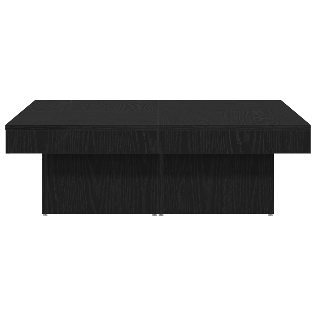 Tavolino da caffÃ¨  Nero Rovere 90x90x28 cm in legno ingegnerizzato
