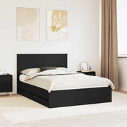 Struttura del letto Nero 140 x 190 cm Legno Ingegnerizzato