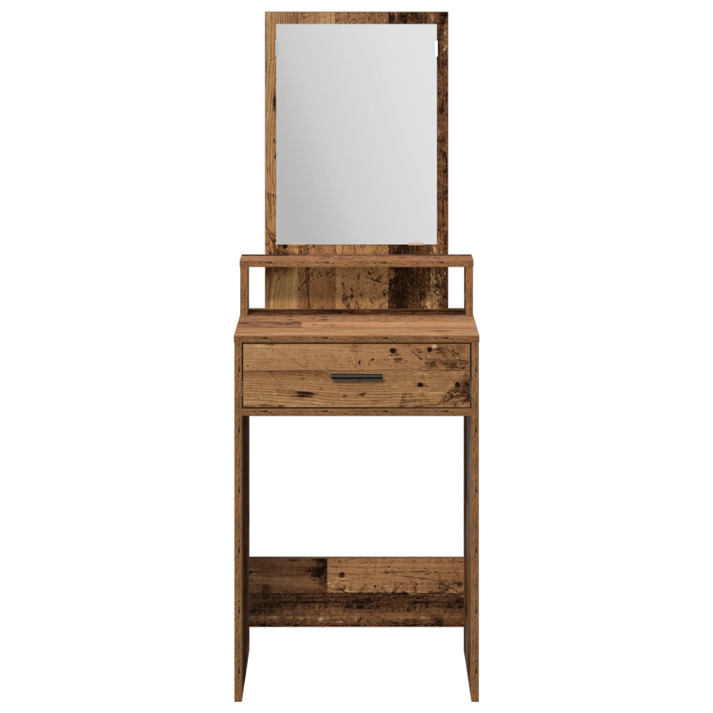 Toeletta  con cassetti in legno antico 50x41x140 cm