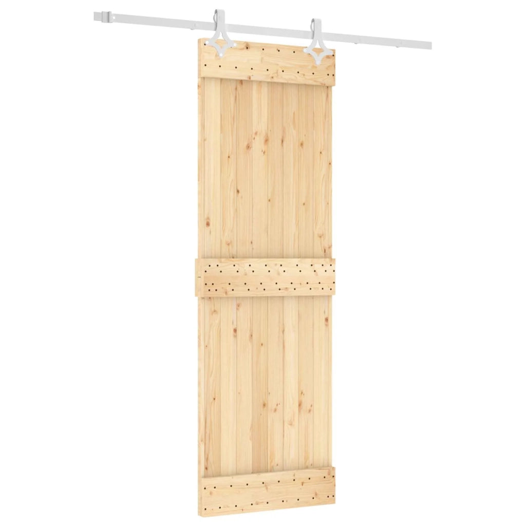 Porta scorrevole Naturale e Bianco 70 x 210 cm