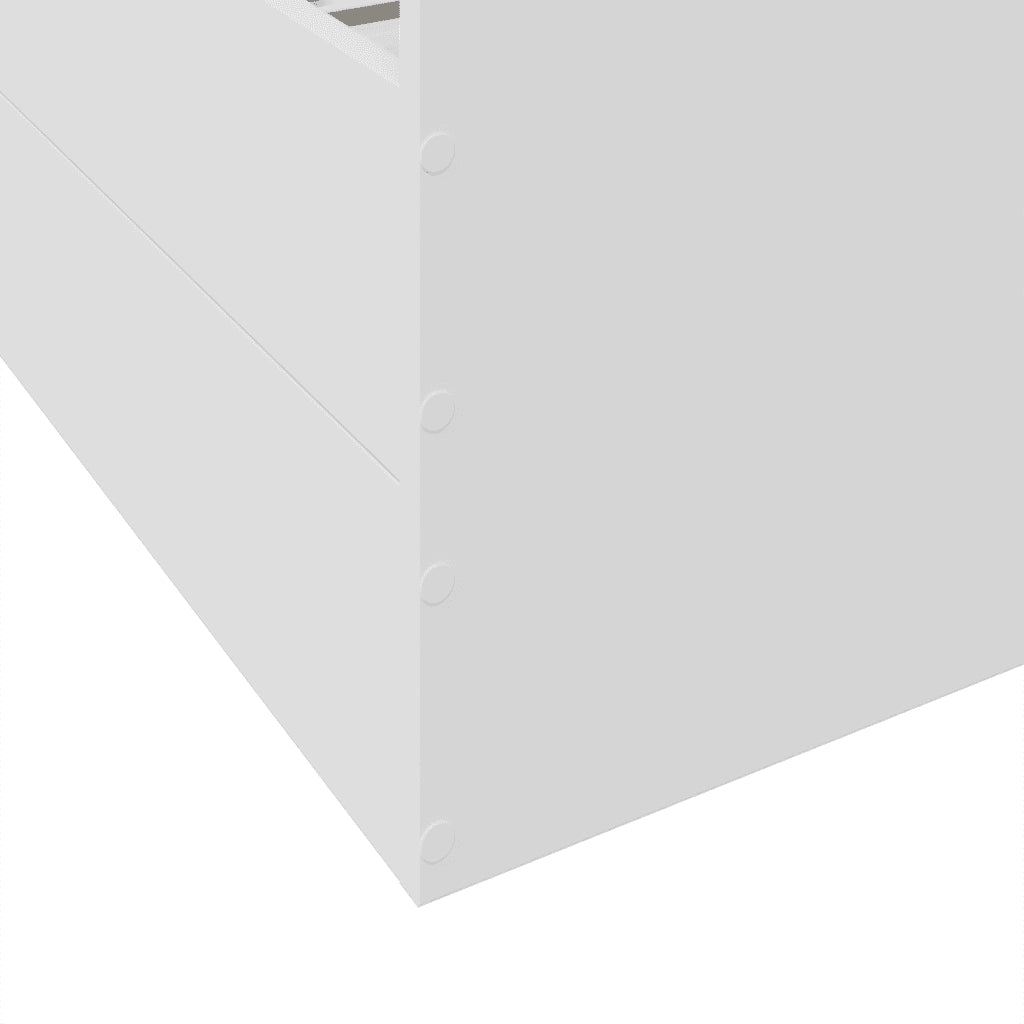 vidaXL Giroletto con Cassetti Bianco 90x200 cm in Legno Multistrato