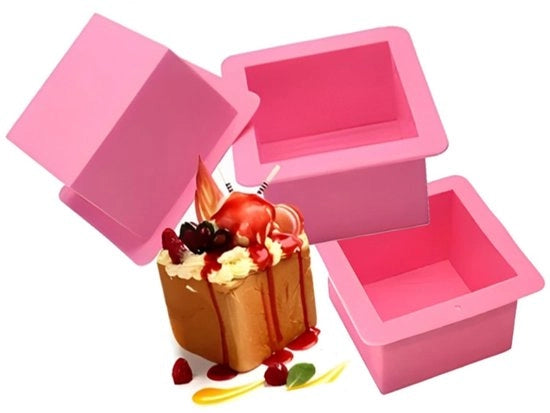 Silicone per modellare - 3 pezzi - Forma quadrata per dolci - Grande cubo - Lavorazione con resina - Strumenti per creare gioielli - Forma per dolci