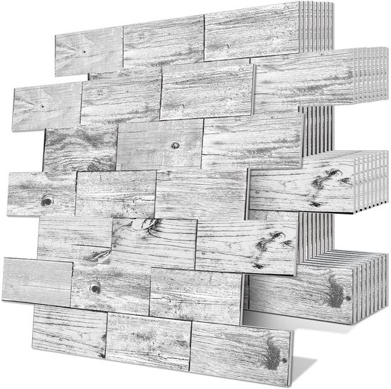 Pannelloni di spessore - 10 pezzi - Schiuma di intonaco artificiale - Pannelli di intonaco autoadesivi - Pannelli autoadesivi con effetto goccia d'acqua - Pannelli per cucina e bagno - Per decorazione di parete in soggiorno - 29,2 cm x 34,3 cm x 1,8 mm