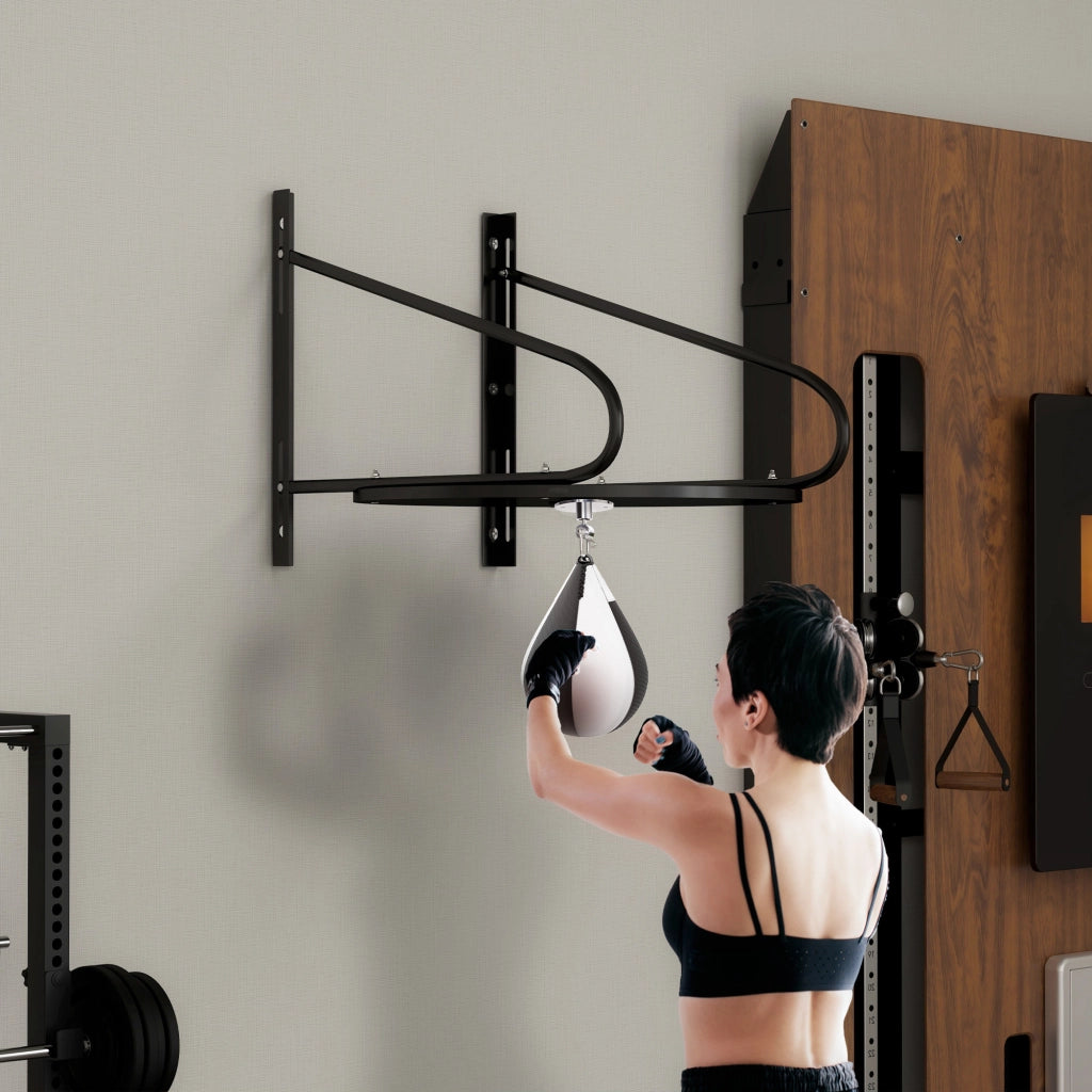 Sacco da boxe per adulti con base rotante 360¡ã ¨C zephmum ¨C nero e bianco