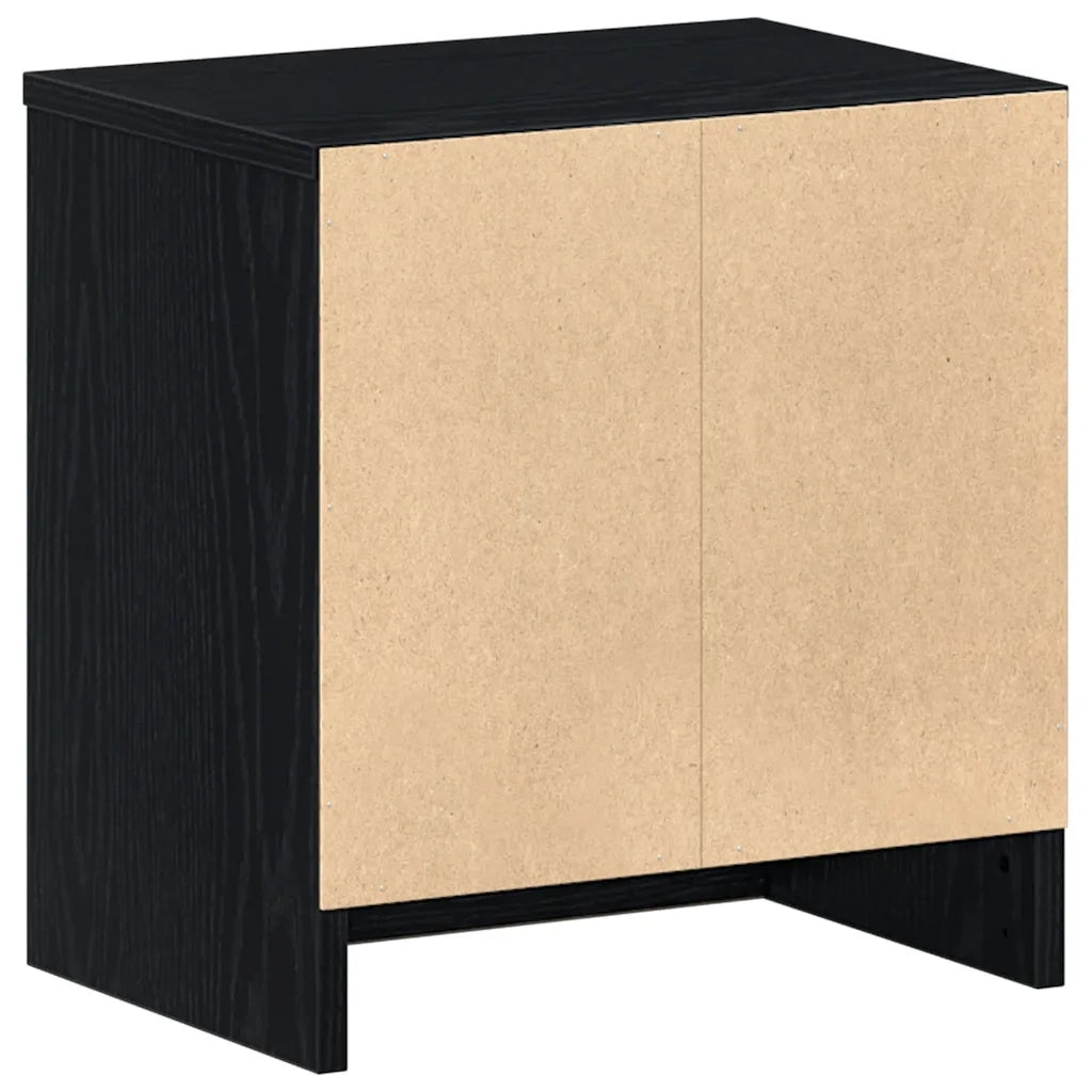 Comodino con Cassetto Nero 39x28x41 cm