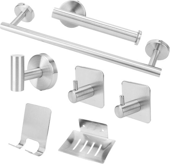 Sostegno asciugamano 40 cm in acciaio inossidabile laccato - supporto per bagno e cucina
