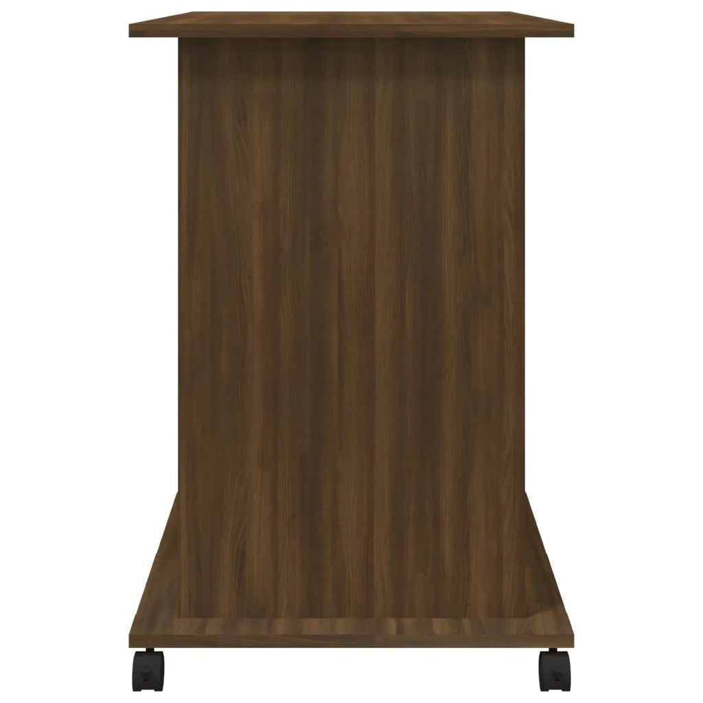 Scrivania | Tavolo da Ufficio Computer Rovere Marrone 80x50x75 cm Legno Multistrato