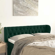 Testiera ad Orecchio-Testata con Orecchie Verde Scuro 147x23x78/88 cm in Velluto 352295