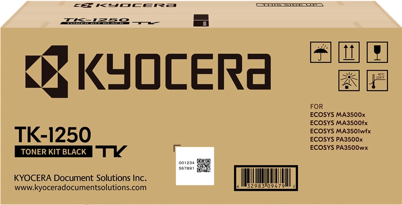 KYOCERA TK-1250 cartuccia toner 1 pz Originale Nero