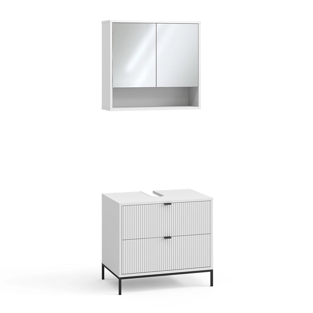 Vicco Set di mobili da bagno Bianco 2 parti