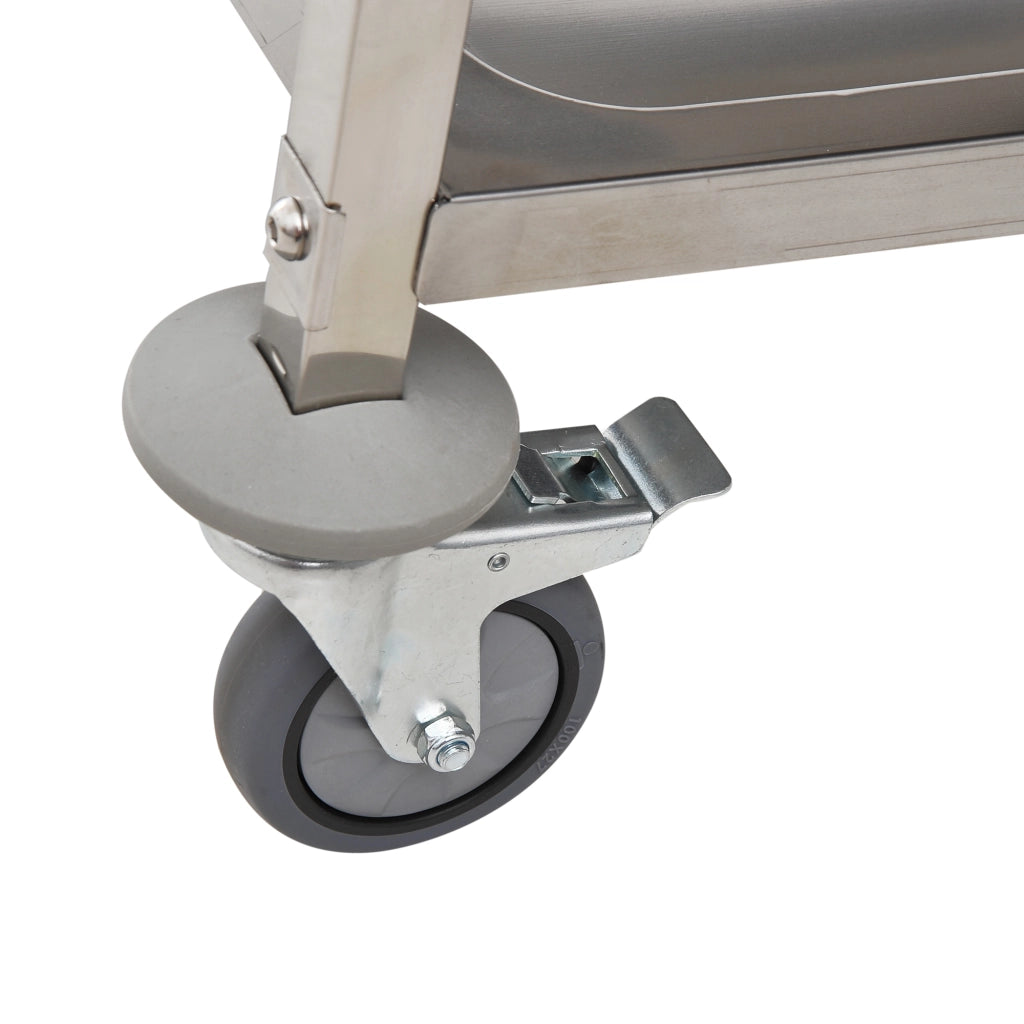 Carrello Ausiliario con Ruote - Xylo - Acciaio Inossidabile 90,5x50,5x88,2 cm