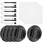 Set di cappucci per obiettivi - Protezione contro le scalfature - Nero - Universale - 5 pezzi - 39mm