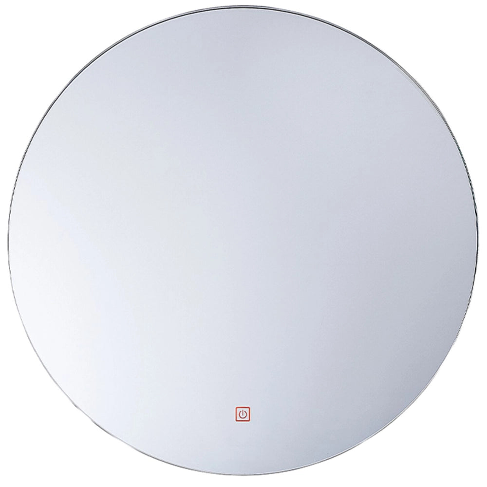 Specchio da Parete Rotondo Argento 60 cm Luci LED Sistema Antiappannamento Accessori Bagno