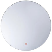 Specchio da Parete Rotondo Argento 60 cm Luci LED Sistema Antiappannamento Accessori Bagno