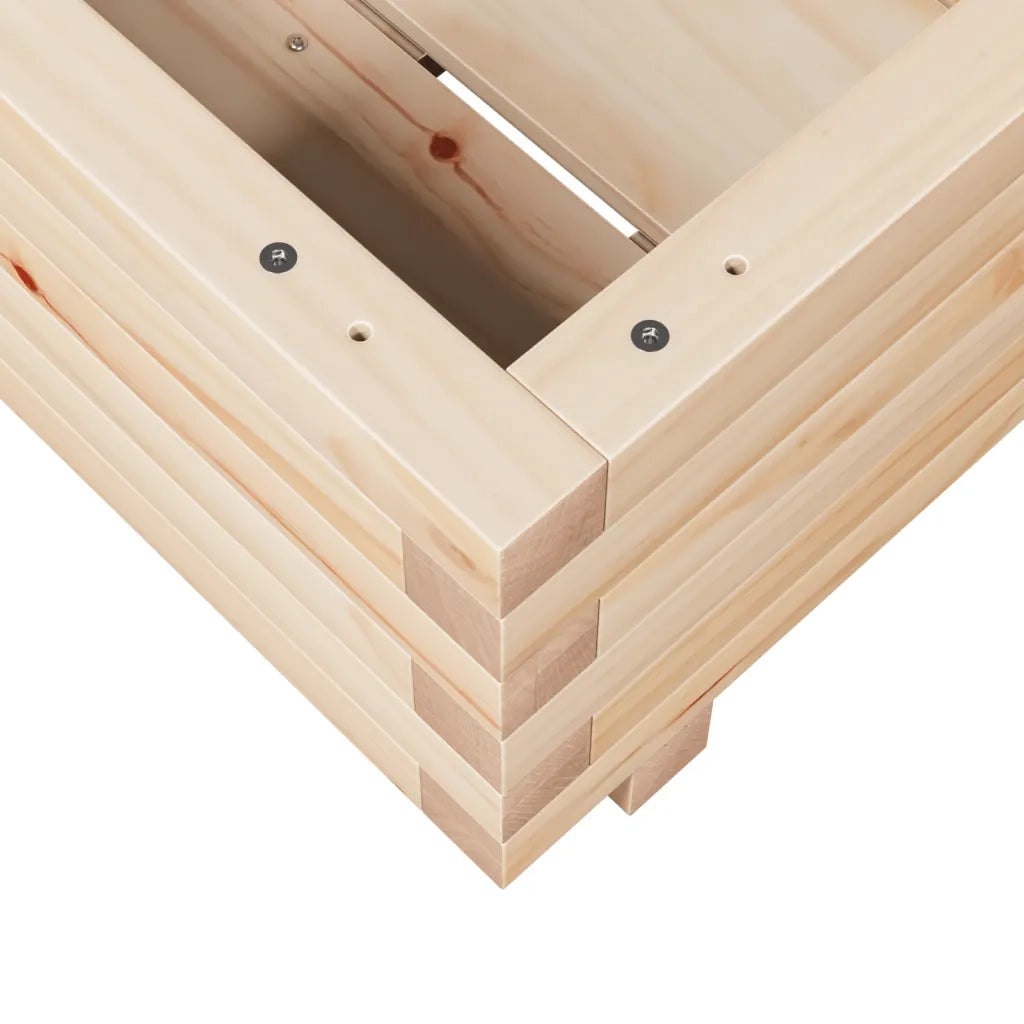 Fioriera da Giardino-Vaso da Esterno 40x40x26,5 cm in Legno Massello di Pino