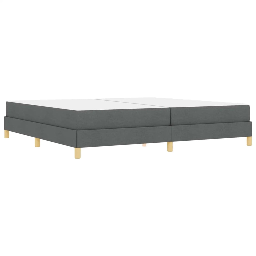 Letto a molle con materasso Grigio scuro 200 x 200 cm Tessuto 3398592
