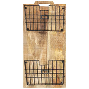Portariviste a Parete 33x10x67 cm in Massello di Mango Grezzo 285878