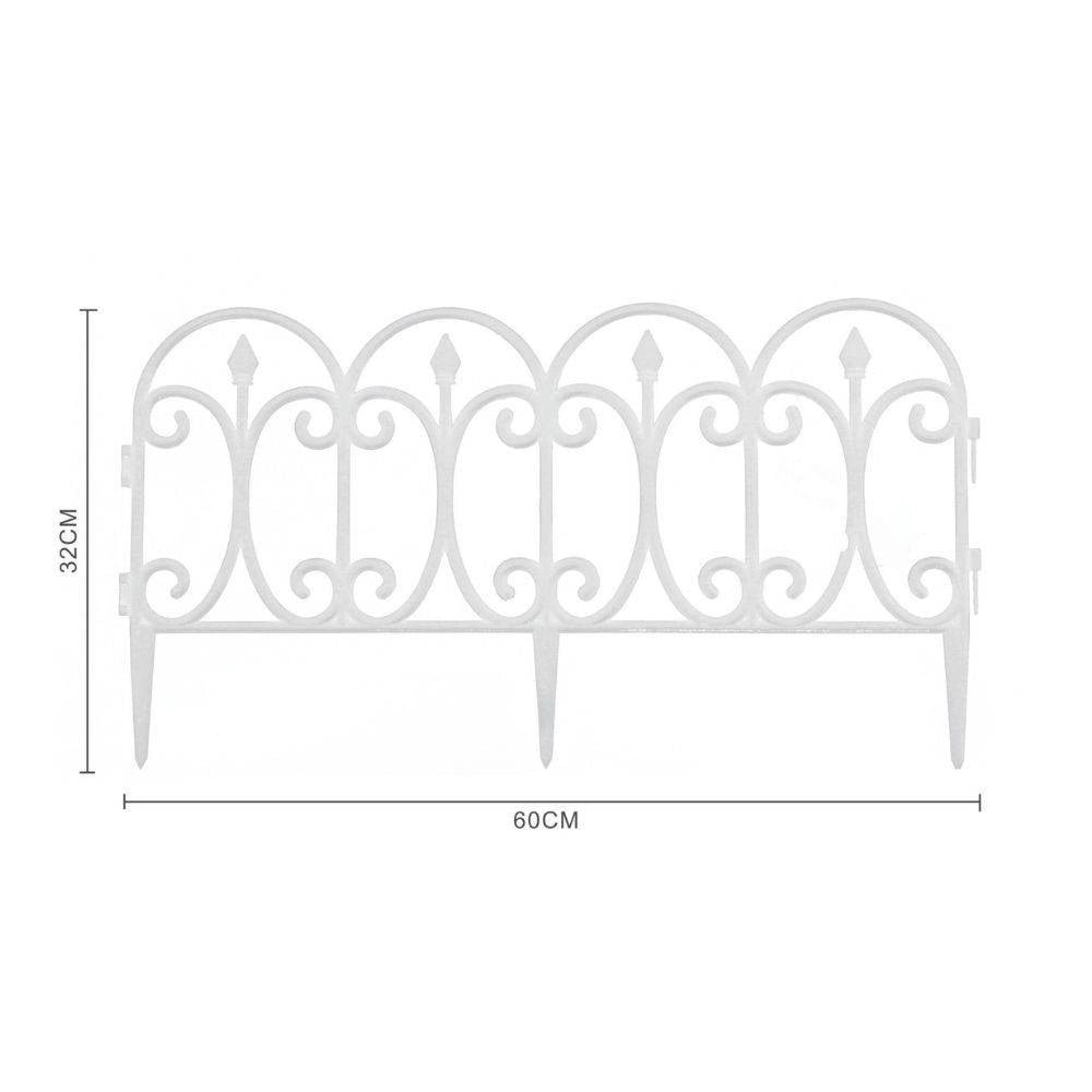 Trade Shop - Recinzione Per Giardino Steccato Bordo Per Prato In Polipropilene Dim 32x60cm -