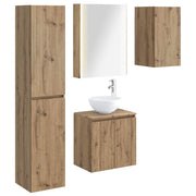 Set di Armadi da Bagno 5 pcs Rovere Artigianale 3407310