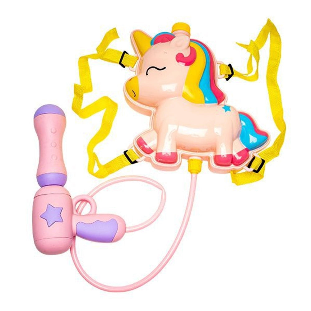 Trade Shop - Zaino Pistola Spara Acqua Per Bambini Gioco Serbatoio Da 2 Lt Estate Unicorno 6726038 -