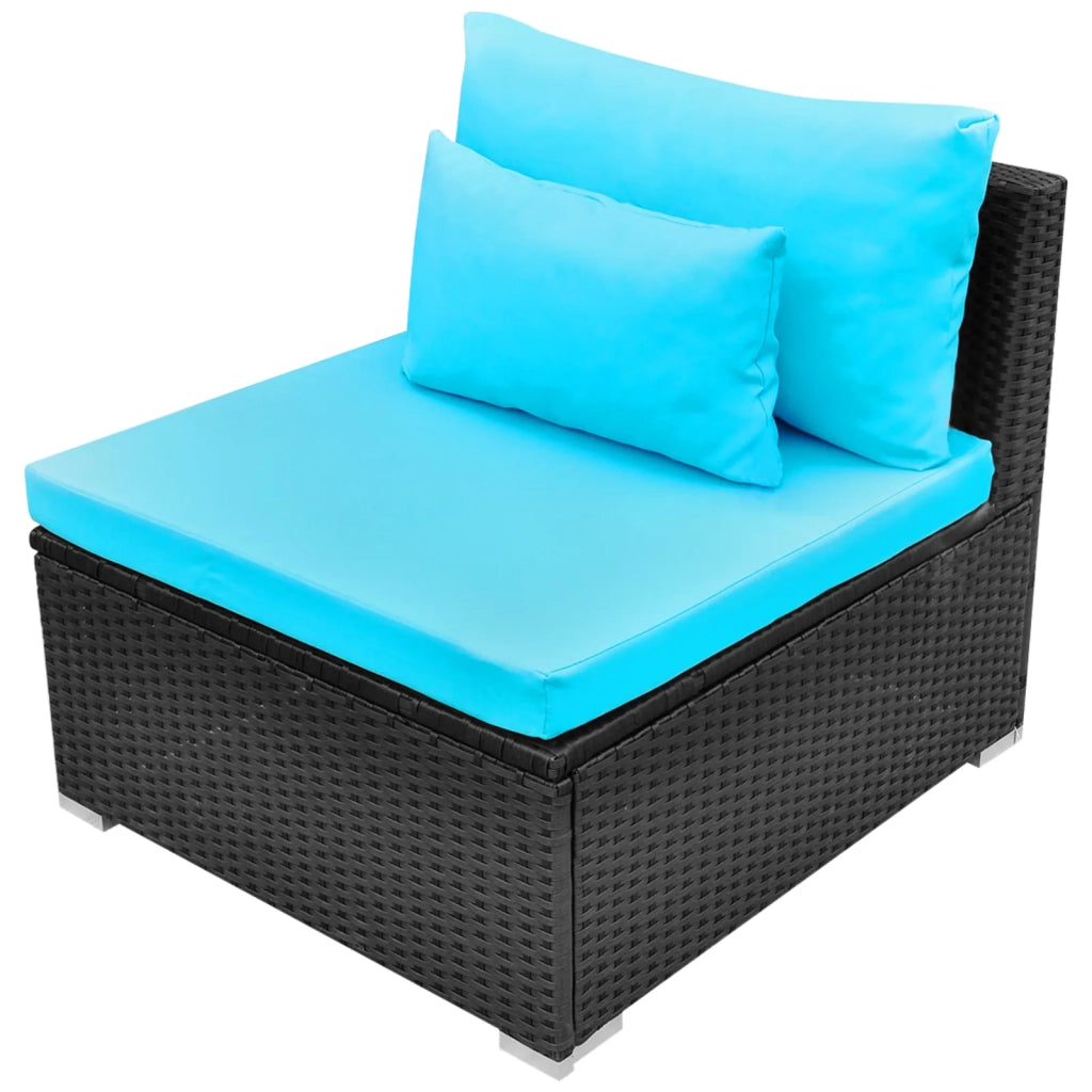 Set di Divani Rotondi 11 pcs Blu polyrattan 42399