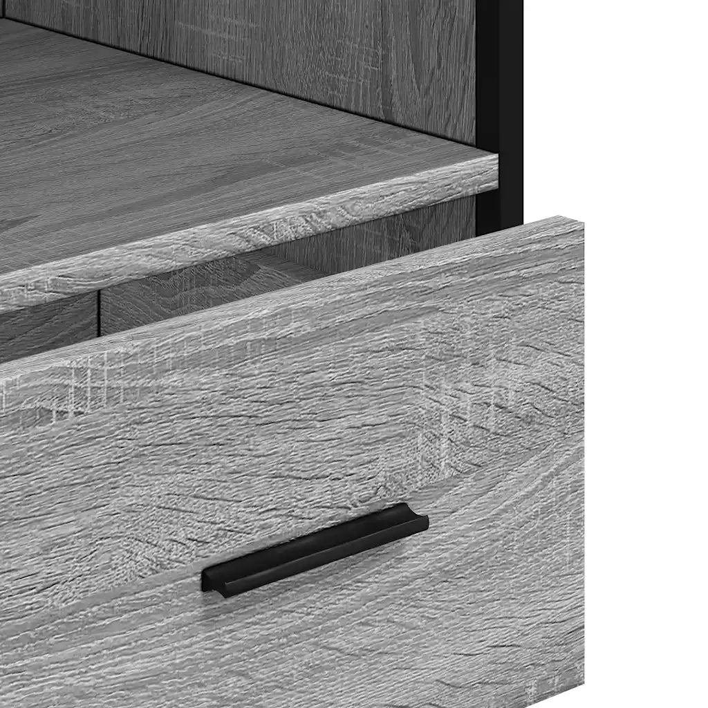Armadietto Bagno Grigio Sonoma 35x37,5x100 cm Legno Multistrato