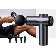 Trade Shop - Pistola Per Massaggio Muscolare Q-jm15 Con Display Lcd Testine Massaggianti Intercambiabili -