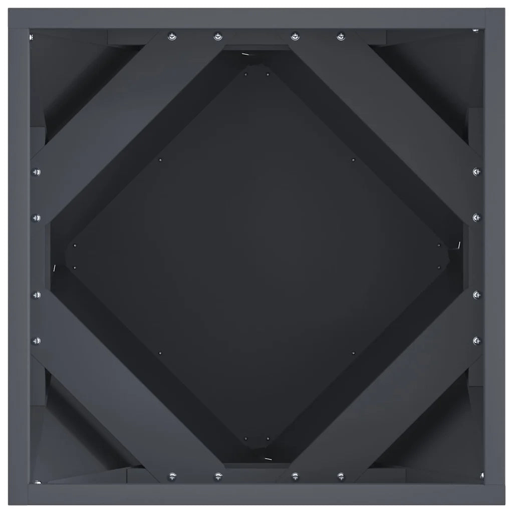 Fioriera Antracite 40 x 40 x 40 cm Acciaio 883826