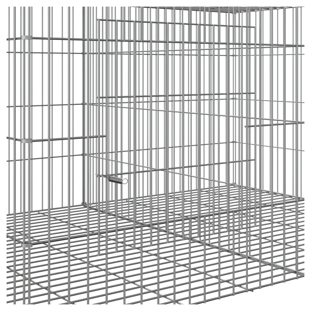 Conigliera con 2 Pannelli 110x79x54 cm Ferro Zincato 171568