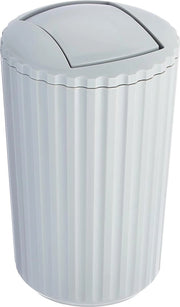 Emmer con coperchio a scatto grigio - contenitore per cosmetici capacità 3 l polipropilene 15 x 25 x 15 cm grigio