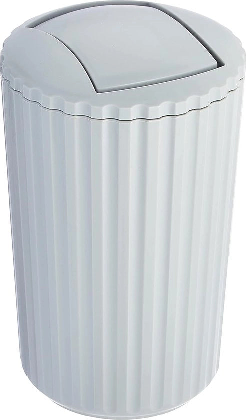 Emmer con coperchio a scatto grigio - contenitore per cosmetici capacità 3 l polipropilene 15 x 25 x 15 cm grigio