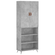 Buffet credenza cassettiera mobiletto mobile contenitore organizer cucina soggiorno salotto alto 69,5 x 34 x 180 cm legno ingegnerizzato grigio 02_0034535