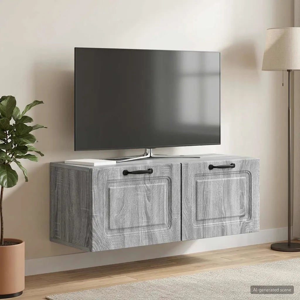 Mobile Porta TV da Muro Grigio Sonoma 78,5 x 31 x 30 cm 899401