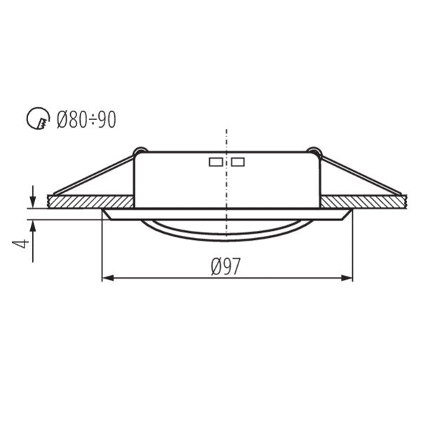 Faretto incasso tondo bianco orientabile GX5.3/GU10 10W Kanlux