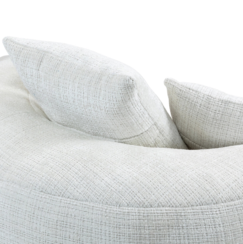 Poltrona sacco in ciniglia beige 108x108x52 cm